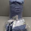 Dobuyly Blue Queen Comforter Set 7 Piece Bed in a Bag Queen, Blue Floral Print on Light Blue Comforter Set with Sheets, Soft Microfiber Complete Bedding Set for All Season