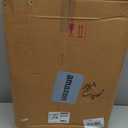 Kate and Laurel Moxley Transitional Round Side Table; 16 x 16 x 22; White Marble and Walnut Brown; Tiered Pedestal Table with Authentic Marble Tabletops for Bedroom Nightstand or Indoor Plant Stand