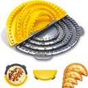 Adjustable 4 In 1 Empanada Maker Press - 4/6/8/10 Inch Large Tortilla Sealer with Steel Cutting Blade,Leak Proof Wave Tooth Design for Wraps,Burritos,Tortilla,Pasties,Pierogi,Pastelitos,Dumplings