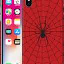 for iPhone Xs Max Case - Web Spider Red 3D Printed Design Phone Back Hard Plastic Cover Case Compatible with iPhone Xs Max (6.5")