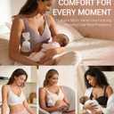 Vinfact Pumping Bra Hands Free-Adjustable Breast Pump Bra Holding & Every Day Bra Wireless Comfortable Bras-Perfect 2 in One (Beige, L)