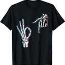 Skeleton 67 Meme Funny Halloween Boys Girls Youth Teen Kids T-Shirt, Large, Black 