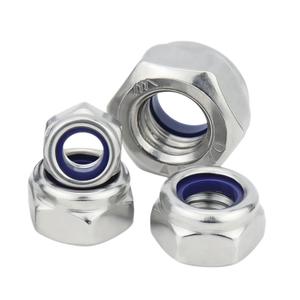 BOLDGNAITE 20Pcs M10 Lock Nuts, 304 Stainless Steel Nylon Insert Locknuts, Vibration & Corrosion Resistant, Self-Locking Hex Nuts for Automotive, Machinery & DIY