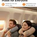 Inflatable Neck Pillow for Travel  Lightweight Hand-Pump Air Cushion for Airplane, Car, Train & Office Napping  Portable Compact Neck Support Pillow (Beige)