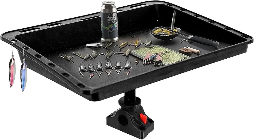 Bait Cutting Board, Bait Board with Mount, Fishing Fillet Table/Lure Table with Hanging Holes for Gear Storage