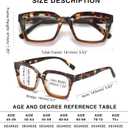 Readers for Women Fashion Style Square Reading Glasses with Spring Hinge Blue Light Blocking for Men Ladies