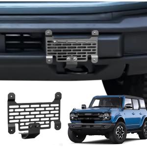 2021-2026 Bronco License Plate Holder Mount Front License Plate Frame for Standard Plastic Bumper Compatible with Bronco Accessories 2026 2025 2024 6th Gen