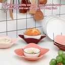 Boao 6 Pack Microwave Bowl Cozy Holder Safe Insulated Bowl Cozies Multipurpose Hot Heat Proof Soup Plate Holder to Prevent Hand from Heat and Maintain Food Warm(Rose)