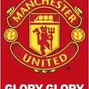 Manchester United - Glory Glory Team Crest Poster (24 x 36 inches)