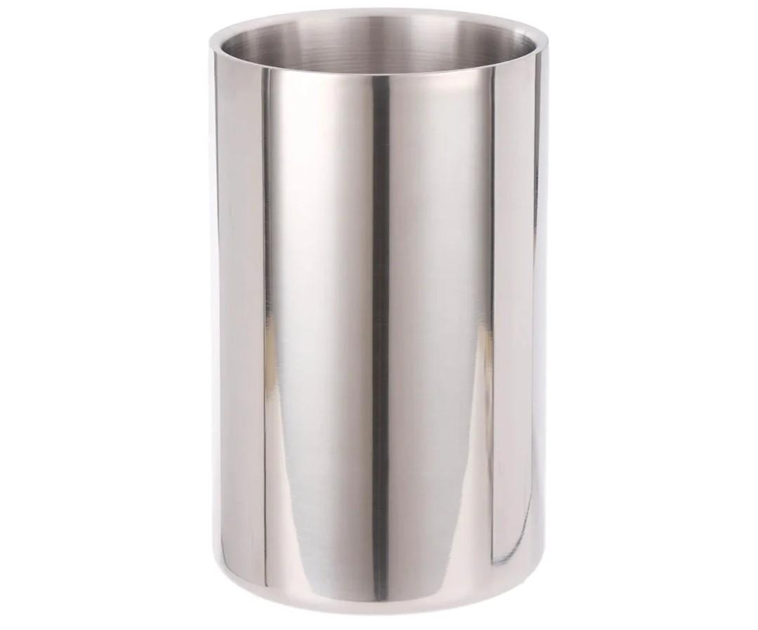 Double Wall Utensil Holder - 304 Stainless Steel Sleek Kitchen Utensil Holder for Countertop, Spatula Spoon Storage Organizer, Large Cooking Utensil Caddy Counter, Shining Utensil Crock, Mirror Polish