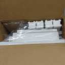 Shower Bench for Inside Shower - White HDPE Shower Stool Waterproof - Spa Bathroom Seat Chair with Handle, Storage Shelf, Adjustable Feet - Indoor/Outdoor, Weather Resistant (Medium 16x12.5x17 Inch)