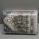 Madane Runner Rug 2x8, Washable Hallway Runner Rugs, Non-Slip Low-Pile Soft Kitchen Rug Runner Laundry Room Rug, Vintage Throw Entry Foyer Mat for Entrance Living Room (Navy Blue, 2 x 8)