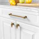 Amerdeco 10 Pack Antique Brass Cabinet Pulls 6.3 Inch(160mm) Hole Center Drawer Pulls Cabinet Hardware Kitchen Cabinet Handles for Bathroom ZH0069