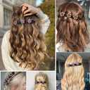 4pcs Sparkling Barrette Braided Hair Clips for Women Rhinestone Hair Clip for Short and Long Hair for Thick and Fine Hair Hair Styling Accessories for Holiday Party Birthday Gifts for Women
