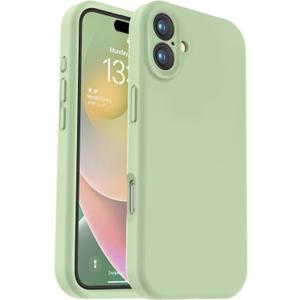 Vooii Compatible with iPhone 16 Case, Liquid Silicone Upgrade [Camera Protection] [Soft Anti-Scratch Microfiber Lining] Shockproof Phone Case for iPhone 16 6.1 inch - Matcha