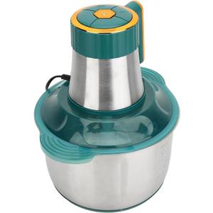 500W Electric Food Processor 5L Stainless Steel Large Capacity Multifunctional with for Home Kitchen (Green)