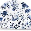 Blue White Porcelain Flower Napkin Holder for Table Paper Napkins Holder Acrylic Tissue Dispenser Kitchen Dining Room Bathroom Party Car Decor (4.1x4.9x1.97in, NH065)