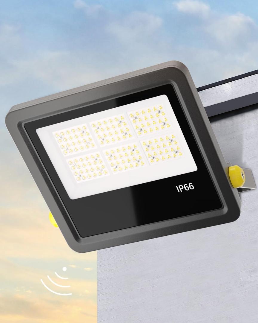 Gefolly Flood Lights Outdoor 1600W Equivalent, 38400LM Stadium Lights Super Bright 5000K Dusk to Dawn Led Light Outdoor, IP66 Waterproof Security Light for Sport Fields, Courts, Yard and Barn