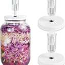 Artcome 10 PC Airtight 1 Gallon Fermentation Lid with Airlock - Transform Gallon Jar Into a Fermenter - Perfect for Pickles, Hard Kombucha, Beer, Cider - Gallon Lid with Econolock Airlock