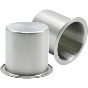 Anxingo 2 Pcs Stainless Steel Cup Holder, Silver Poker Table Drink Holder, Drop-in Cup Drink Holder for Yacht Boats RV Cars and Trucks