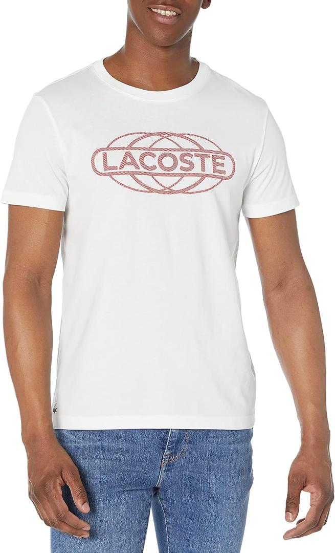 Lacoste Men's Sport Organic Jersey T-Shirt, Blanc, Small