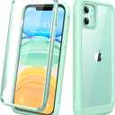 Diaclara Compatible with iPhone 11 Case, Full Body Rugged with Built-in Touch Sensitive Anti-Scratch Screen Protector, Soft TPU Bumper Case Clear Compatible with iPhone 11 6.1" (Pistachio Green)