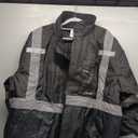 SKSAFETY High Visibility Reflective Jackets for Men, Waterproof Safety Jacket for Men with Pockets, Black Work Construction Coats for Winter Cold Weather,XL, 1 Pack, XL