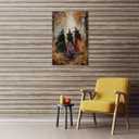 Horror Halloween Decor Witch Wall Art Poster Autumn Three Beautiful Witchy In The Forest Vintage Decor Canvas Print Printing for Home Living Room Bedroom Dorm Bathroom 16x24inch Unframed