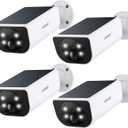 AOQEE Cameras for Home Security-2K Wireless Security Camera Outdoor with AI Motion Detection & Siren, Non-Stop Solar Powered Charging, Color Night Vision, SD/Cloud Storage, Waterproof, S1 4P