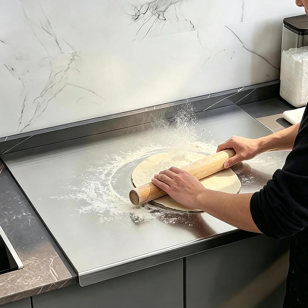 35.4"x19.7" Extra Large 304 Stainless Steel Cutting Board with Lip