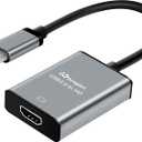 USB to HDMI Adapter for Monitor 1080P@60Hz Display with 5Gbps High Speed Transmission, Support Extend & Mirror Mode, Compatible with Window 7/10/11, Mac OS 10.15+, Laptop, Desktop, TV, Monitor, Silver