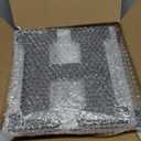 Pinkpum Wood Home Sign with Artificial Eucalyptus Wreath for O, Hanging Farmhouse Wall House Decor Wood Letters for Wall Art Rustic Home Decor, Wall Decor for Living Room Kitchen Entryway (Black) (9.8L" x 9.8W")