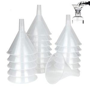 HNBun 20 Pcs 4.7 Inch Wide Mouth Plastic Funnels with Long Spout