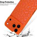 tharlet Compatible with iPhone 17 Pro Leopard Case Shockproof Soft TPU Military Grade Drop Protection Cheetah Print Women Girls Case for iPhone 17 Pro 6.3'' Orange Leopard