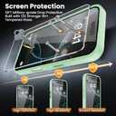 DEERLAMN Magnetic Matte Case for iPhone 16 with Screen Protector, [Compatible with MagSafe][Military Grade Drop Protection] Slim Translucent Shockproof Protective Phone Cover, Green