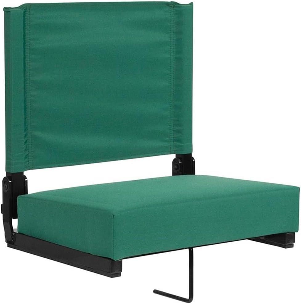 BOWERY HILL Grandstand Comfort Seat in Aluminum Frame in Hunter Green