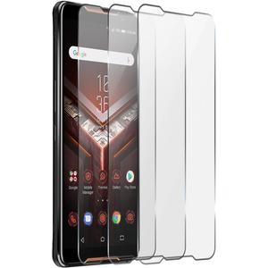 OCESTORE 3 Pack Silk Print Screen Protector,Anti-Scratch 9H Hardness Full Coverage Tempered glass Protector Film for ROG Phone II 2 ZS660KL I001D 6.6 inch
