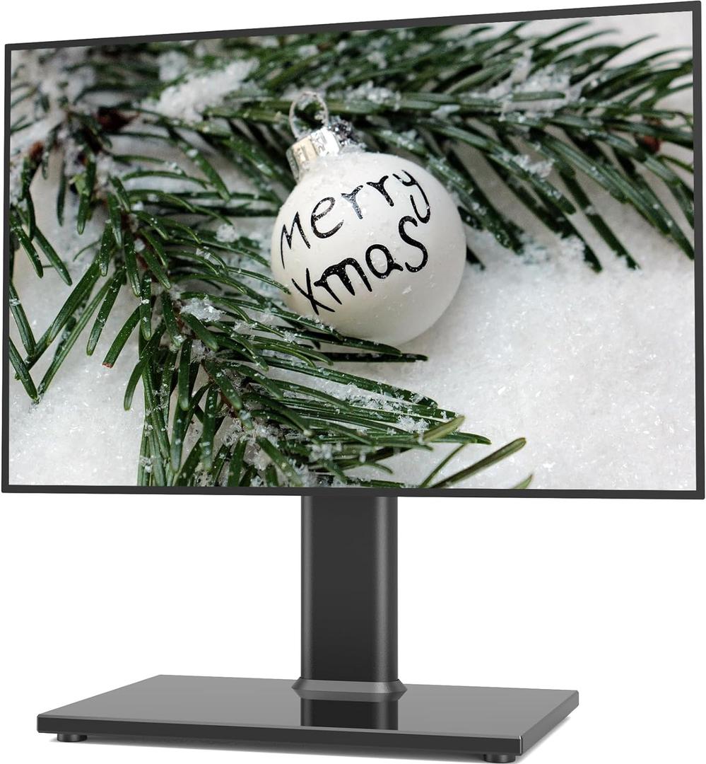 Universal TV Stand/Base Table Top TV Stand with Wall Mount for Most 27 30 32 39 40 42 43 49 50 55 60 Inch LCD LED Plasma Flat Screen TVs, Vesa Mount Holds up to 88 lbs, 9 Level Height Adjustable