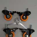 Stem Caster Wheels 2 inch Heavy Duty, Swivel Threaded Stem Mount Casters Set of 4 with American Size UNC 5/16"-18 x 1