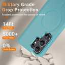 YENAPOON for Samsung Galaxy S26 Ultra Case, Matte Magnetic Phone Cover [with 1 Screen Protector] [Support for MagSafe] [Shockproof Military Grade Protection] Translucent Frosted Back, Light Blue
