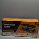 AEWHALE Electric Glass Cooktop 2 Burners with Removable Griddle Pan Non-stick,1800W Electric Hot Plate with Sensor Touch for Adjustable Temperature/Time