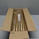 Double Curtain Rod, 1 Inch Gold Extra Long Dual Curtain Rods 72 to 144 Inch with Aluminium Modern End Cap Finial, Adjustable Heavy Duty Window Treatment Rods, Telescopic Metal Double Drapery Pole Set