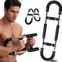 Twister Arm Trainer, 60-110lb Adjustable Chest & Arm Muscle Trainer for Men, Forearm Strengthener Shoulder Arm Exercise Equipment, Chest Workout Bar Portable Arm Exerciser for Home Fitness (BLUE)