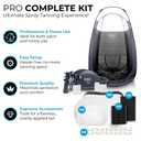Commercial Spray Tan Machine Kit - Includes Disposable Spray Tan Supplies, Pop Up Tent, 3 Solution Cups, and HVLP Tanning Machine by Bronze Tan
