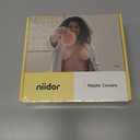 Niidor Nipple Covers for Women with Large Breasts Silicone No Show Sticky Bra Reusable Waterproof Ultra-thin Pasties (2 Pairs_creme, 4.72 Inches(DD.DDD.G+ Cups))