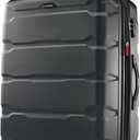 Samsonite Omni PC Hardside Expandable Luggage with Spinner Wheels, Black, Checked-Large 28-Inch