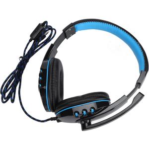 Wire Gaming Headset with Adjustable Mic, High Sound Quality Over Ear Headhones HiFi StereoNoise CancellingComfortable Earmuffs, 3.5mm Jack, for PC Mobile Phones
