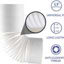 Portable Air Conditioner Hose, Length up to 60", Anti-Clockwise Thread, AC Hose with 5.9" Diameter, Exhaust Hose for Portable Air Conditioner (White)