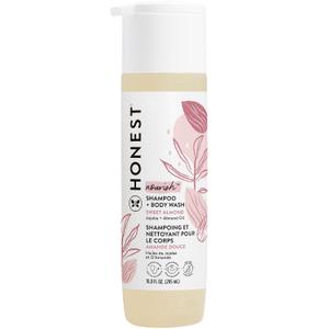 The Honest Company 2-in-1 Cleansing Shampoo Body Wash Gentle for Baby, Naturally Derived Tear-free Hypoallergenic Sweet Almond Nourish 10 fl oz