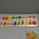 CozyBomB Montessori Educational Wooden Toys for Kids Toddler Number Puzzles Sorter Counting Shape Stacker Stacking Game Preschool Math Blocks Toys Gifts for Boy Girl Birthdays Christmas Holidays
